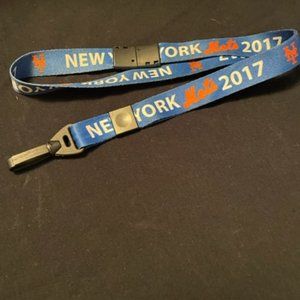 NY Mets 2017 Blue Lanyard.  Black plastic hook and closure.  EUC